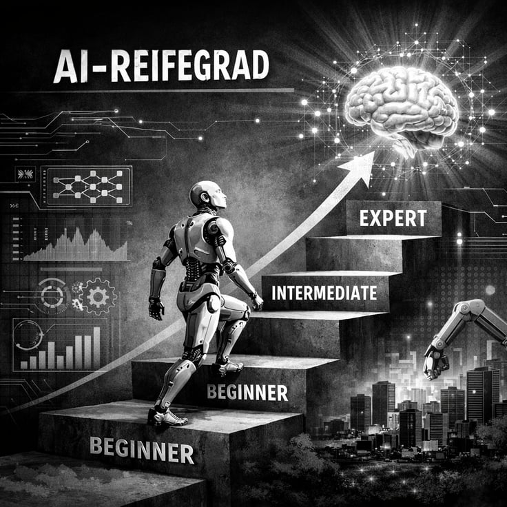 AI Readiness Grading Visual Concept in Monochrome-1